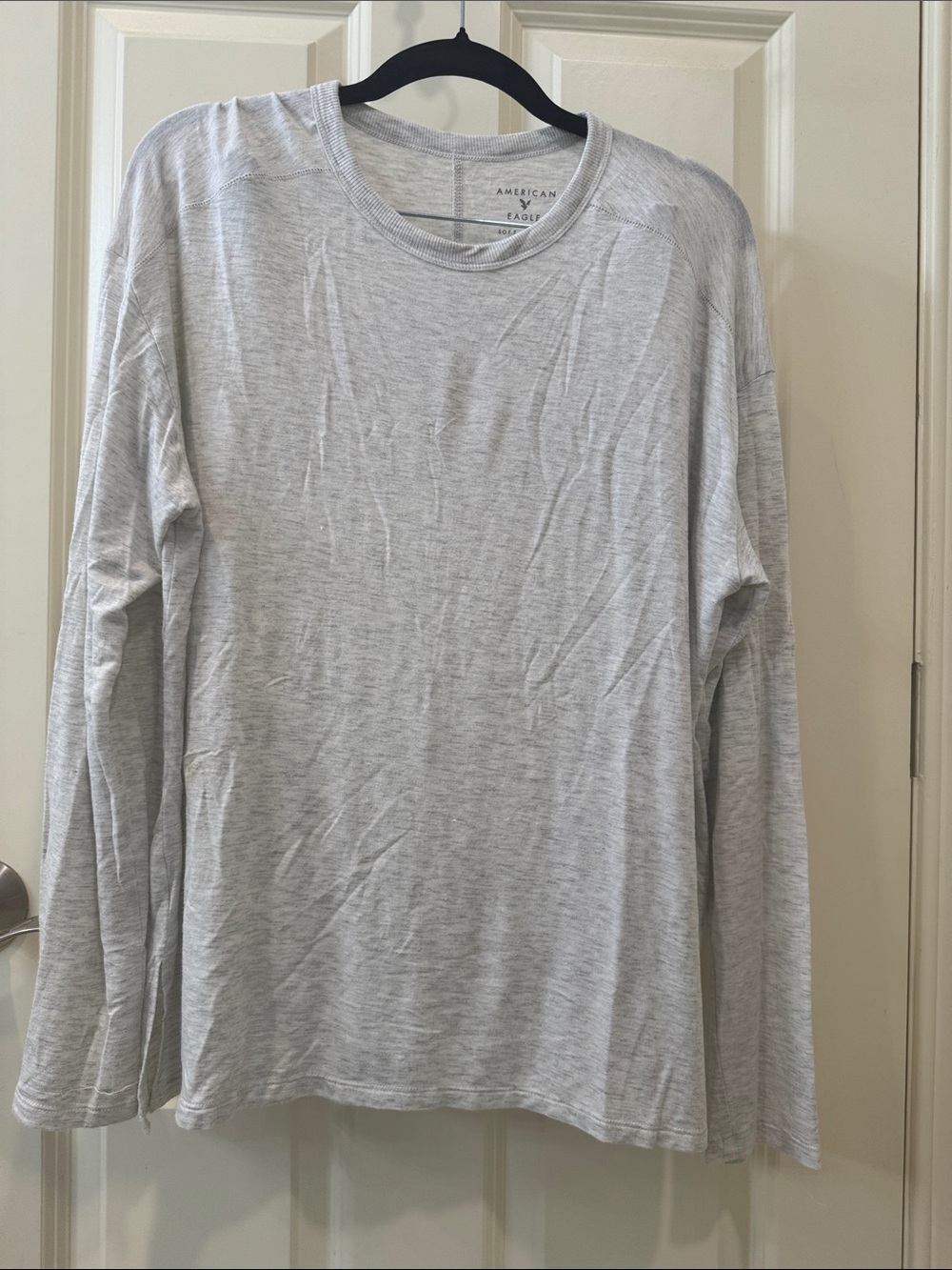 American Eagle Outfitters Light Gray Long Sleeve Tunic Top